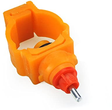 KONTONTY 20 Stück Automatische Hühnertränke Geflügeltränke aus Robustem Kunststoff Orange für Hühner Enten Wachteln Praktische Wassertränke für Geflügelpflege und Vogelhaltung