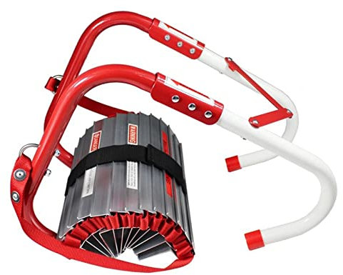 FGQCBBYC Fensterleiter Feuerleiter, Notleiter aus Aluminiumlegierung Feuerfeste Rettungsleiter für Notflucht, Katastrophen, Evakuierung und Wandreparatur,13FT/4M