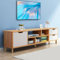 Rodiuiu 55inch TV Stand, Media Entertainment Center with 3 Drawers and Open Shelves, Television Stand, TV Table, Media Console for Living Room & Bedroom White