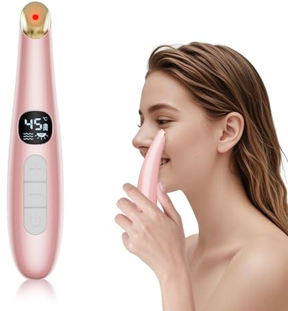 DOCOCO Eye Lift Wand, 3 Modes Eye Massager Wand, Eye Massager for Dry Eyes, Dark Circles and Puffiness, Eye Lifting Device for Fine Lines, Pink