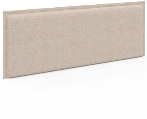 IDMarket - Kopfteil ALHYA Kopfenden Bett Lehne zum Aufhängen, 160 cm, aus Stoff, Beige und Leinen