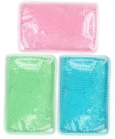 Gogogmee 3 Pezzi Gel Refrigerante Riutilizzabile per Spalle e Collo, Cuscino Termico Morbido e Confortevole in Pvc Cristallo per Terapia Caldo e Freddo