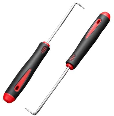Rechtwinkliges Haken-Handwerkzeug für O-Ring- und Dichtungsentfernung, Dichtungsarbeiten, Innenmodifikationen – verschleißfester Hartstahl, 16,5 cm, ergonomisches Design (zwei Sätze)
