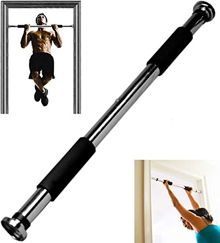 GadgetZone Adjustable Pull Up Bar for Doorway - Gym Workout Equipment Internal Door Strength Training Upper Arms Chin Up - Heavy Duty Abs Upper Body Fitness Equipment for Home Indoor Gym