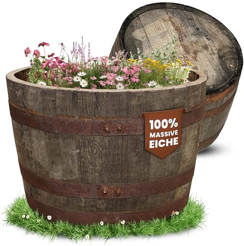 Temesso Halbes Fass aus einem originalen schottischen Whiskyfass (Natur - mit Ablaufbohrungen)