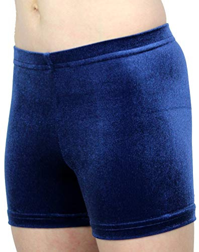 Shorty Mädchen Sporthose Nicki Samt bi-elastisch Kinder Hipster kurze Fitnesshose Hüfthose Hot Pants Balletthose Yogahose