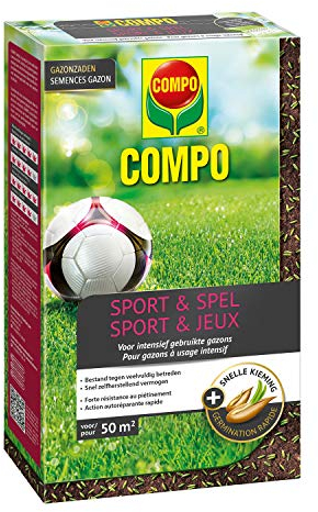 Compo Graines pour Gazon Sport & Jeux Gazons à Usage intensif | 1KG