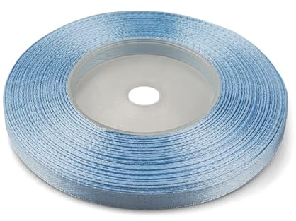 Netuno 1x Satinband Himmelblau 6 mm x 32 m rotes Geschenkband Hochzeit Deko Stoffband Schleifen farbig zum Verpacken Dekoration Geschenke Schleifenband bunt Schleifenbänder Satinbänder