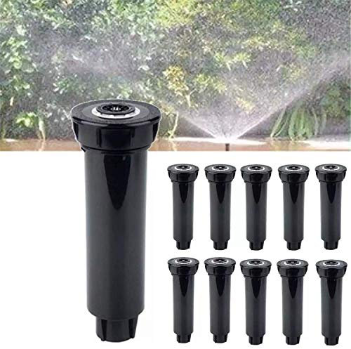 HEYABAE 10Pcs Pop Up Sprinklers Lawn Tool 360 Degree Irrigation Nozzle Equipment Gear Sprinkler Lawn Garden Watering System Water Sprinklers System for Yard Garden