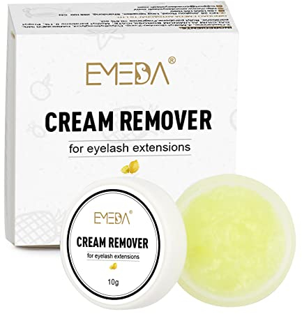 EMEDA solvente per extension ciglia 10g Rimuovi ciglia per estensioni tipo crema Rimuovi ciglia struccante per ciglia per extension delicata e rapida Rimozione rapida della colla ciglia