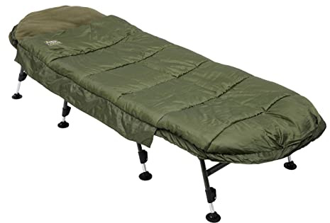 Prologic Avenger Sleeping Bag & Bedchair System - Thermal Fleece Lining and Waterproof Shell Perfect for Fishing - 8 Leg