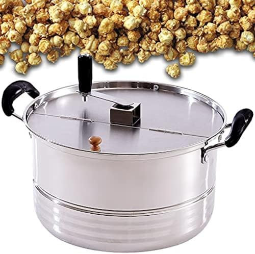 Olla para Palomitas De Maíz Manual, Máquina para Hacer Palomitas De Maíz, Máquina para Hacer Maíz con Aceite Caliente Y Manivela para Estufa, Antiadherente Comercial Estándar para El Hogar, Fácil