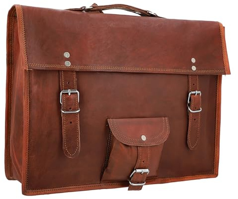 Gusti Borsa a tracolla in pelle - Cairo Uomo College Borsa da Lavoro Vintage Marrone Pelle, marrone