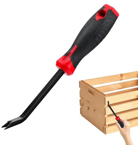 Chaies Nagelentfernungswerkzeug, Nagelzange, tragbar, rostfreier Stahl, Hebelstange mit Gummigriff, ergonomisch, rutschfestes Werkzeug