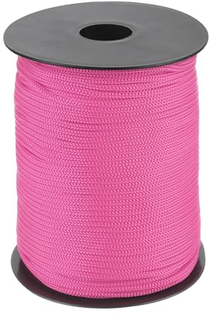 QUARKZMAN Polypropylen-Seil 3mm Polypropylenseil 10Om PP Flechtleine Textilseil Leine Nylonschnur Schnur Reißfeste Rope Kunststoffseil für Wäscheleine Camping Wandern Outdoor, Dunkelrosa