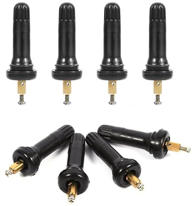 Scalingscal 8 Stück, TPMS Ventil mit Sensor, Reifendrucksensor, Gummiventil, Explosionssicher, Reifenventilstämme, Ventilschaft Ventileinsätze für Auto
