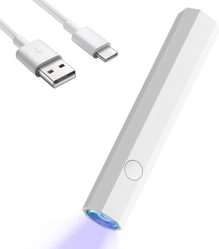 LANAFAY Lampade UV portatili per unghie in gel, lampada LED per unghie, mini lampada per unghie flash, luce UV portatile per unghie in gel adesivi con 2 impostazioni di timer, luce per unghie asciuga