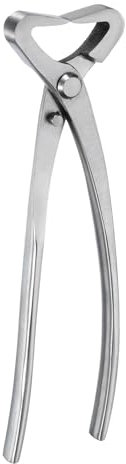 QUARKZMAN Cortador Cóncavo de Bonsái de 8 Pulgadas 200mm Herramienta de Bonsái Cortador de Ramas Tijeras de Jardinería para Modelar Bonsáis, Color Plata