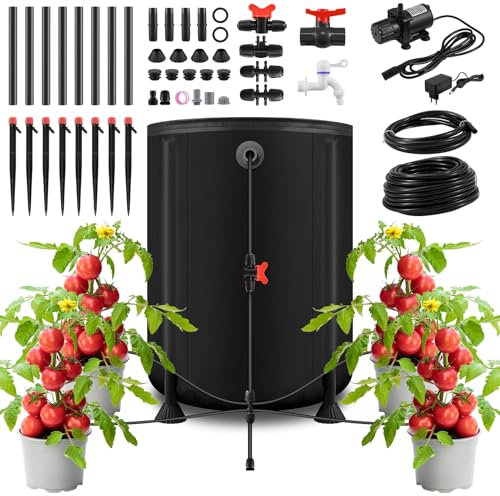 wowspeed Sistema di irrigazione automatico con pompa impermeabile IPX6 e serbatoio dell'acqua da 50 l, volume dell'acqua regolabile, auto-irrigazione per piante da interno, piante da balcone, piante