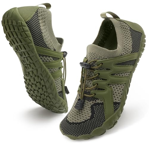Stelle Water Shoes for Women Men, Quick-Dry Barefoot Aqua Shoes for Beach, Swim, Pool, Boating & Yoga, Lightweight Water Shoes for Adult (Utility Green,7)