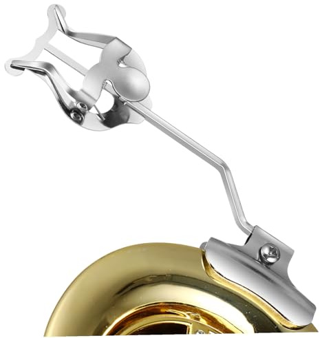 Zerodeko Trombone Sheet Music Clip aus Vernickeltem Metall Kompakter Marschgabel Halter für Trompete und Posaune Praktischer Notenhalter mit Klemmfunktion für Marschmusikspieler