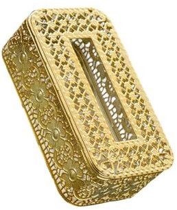 QUXVUIS Boîte à mouchoirs en papier alliant esthétique et robustesse - Décoration intérieure et rangement pour mouchoirs en papier, or, UN