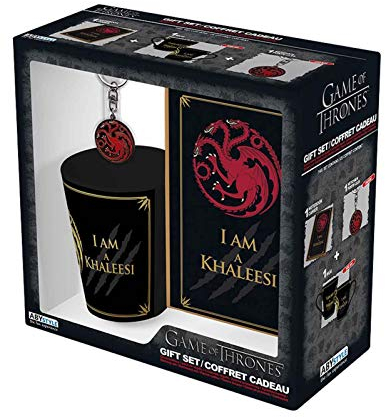 ABYSTYLE - Game of Thrones - Geschenk Box - Targaryen - Tasse 320 ml + Schlüsselanhänger + Notebook