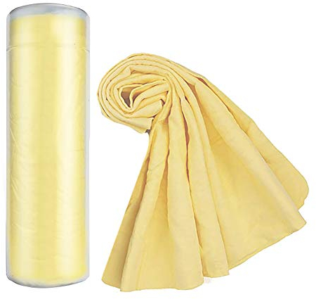 Ayvicco Panno di asciugatura per auto in camoscio di alta qualità, 66 x 38 cm, super assorbente, ad asciugatura rapida, camoscio ecologico e durevole accessorio per lavaggio auto