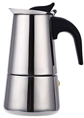 meowko 2/4/6/9 Tazze Caffettiera in Acciaio Inox Moka Espresso Latte Piano Cottura Filtro Moka Caffettiera Caffettiera per Cucina