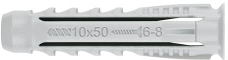 BATIFIX Universaldübel 10 x 50 I 50 Stück I Kunststoff 4-Fach Spreizdübel Allzweckdübel Befestigung in Beton, Ziegel, Stein, Gipskarton, Hohlziegel, Porenbeton