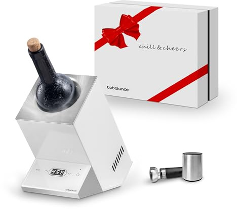 Cobalance Wine Chiller,Electric Wine Cooler Bucket for 750ml Vino or Some Champagne,Single Bottle Chiller for Poolside Party,Gift Set for Vino Lover