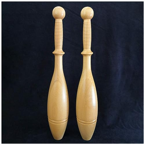 LXLZYXSF Clubbell Holz Indische Vereine Tragbar Griff- & Unterarmkrafttrainer, Übungsvereine Glockensatz, Power-Workout-Riegel, Körperliche Fitnessgeräte