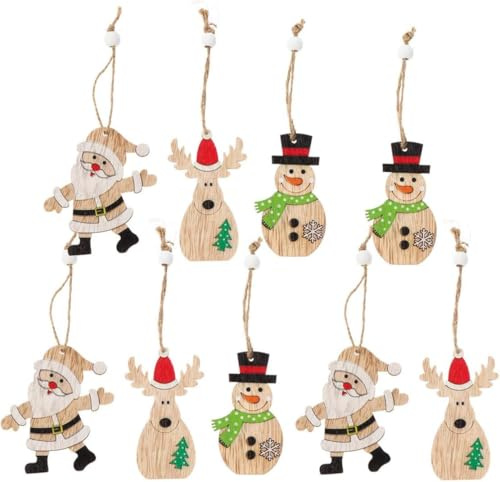 SPERMUOY Weihnachtsbaumschmuck,5 Stück Weihnachtsbaum Anhänger,Hängende Ornament Weihnachtsbaum Dekorationen Anhänger,Willkommens Weihnachtsschmuck