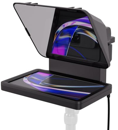 Elgato Prompter – Teleprompter mit integriertem Bildschirm für YouTube, Twitch, Zoom, Teams und mehr, unterstützt DSLR/Webcam/Smartphone, Drag&Drop-Monitoranzeige, funktioniert mit Mac/PC&Stream Deck