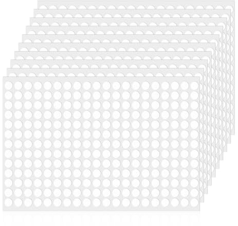 YIKIADA 2600 Stück Weiß Klebepunkte Etiketten 13 mm Vinyl Selbstklebende Beschriften Kreis Aufkleber Wasserdicht Klebeetiketten für Markierung