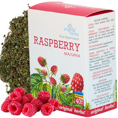 RASPBERRY LEAF TEA (RUBI IDAEI FOLIUM) – 100% Pure & Natural, Wild-Crafted, Loose Leaf Herbal Tea – 40g – Original Herbs