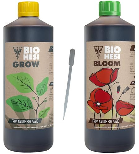 Hesi Bio Grow 1L & Bloom 1L Set - Organischer Dünger für optimales Wachstum & Blüte