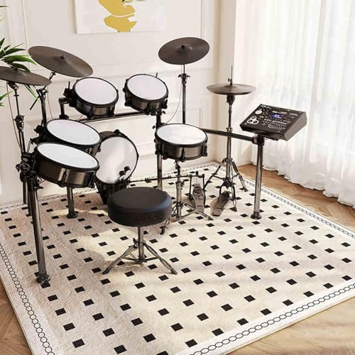 140 x 100 cm Schlagzeugteppich Schallschutz Akustik Teppich rutschfeste Trommel Teppiche Elektronisch Schlagzeug Teppich Schallschutz Teppichmatte Quadratische Schallschutzdecke Für Bass Drum Snare