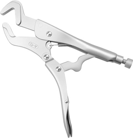 Pinze a becco d'ago per saldatura, pinza di bloccaggio regolabile con ganascia curva, pinze per riparazione tubi solidi, pinza per connettori elettrici antiscivolo per uso in officina e garage