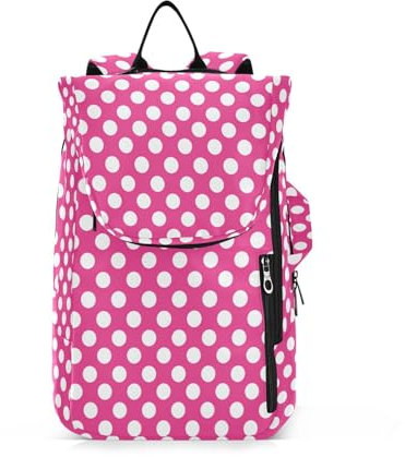 tplaotee Tennis-Rucksack für Erwachsene, atmungsaktiv, rosa gepunktet, Fitnessstudio, Sport, Reisetasche für Teenager, Jungen, Mädchen, Männer, Frauen, Para Pala de Padel