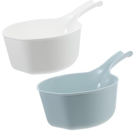KOCKSHION 2pièces Louche Arrosage De Cuisine Plastique Louche Eau Pour Douche Salle De Bain Outil Polyvalent Avec Poignée Confortable