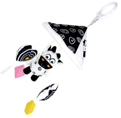 PERSELOSO Carrito De Juguete Sonajero Colgante para Cuna Juguete Interactivo para Cochecito Campana De Viento y Educativo para Sala De Estar