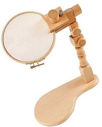 Gadpiparty Drehbarer Stickständer aus Buchenholz Verstellbar Kleines Stickset für Kreuzstich Multifunktional Stickzubehör für Handarbeiten und Selbstgemacht Zuhause