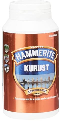 HOCHSTE® Hammerite Kurust Converter, Treatment for Metal, Iron & Steel, Anti-Corrosion Primer Base Coat, Stops Spreading, Creates Paintable Surface, Tools & Furniture, 250ml