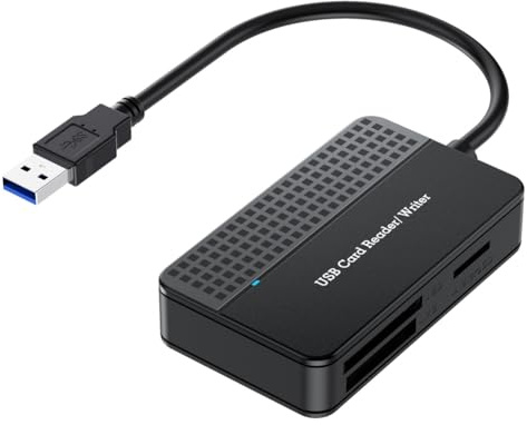 Eieenotee Lector 4 en 1, Lector de Tarjetas TF SD MS Adaptador de Tarjetas MúLtiples Externo para CáMara de Computadora Interfaz USB 3.0