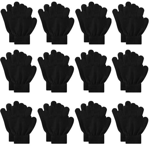 Xlretak 12 Stück magische Winterhandschuhe, Warm Thermo Strickhandschuhe für Damen und Herren Strickhandschuhe für den täglichen Gebrauch, Pendeln, Radfahren, Laufen