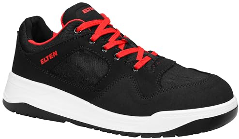 ELTEN Sicherheitsschuhe MAVERICK black Low ESD S3, Herren, Textil, Stahlkappe, leicht, sportlich, Schwarz, Größe: 43 EU (Fußlänge (cm) 27.3 - 28.1)