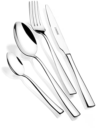 Monix Siena Set con coltello per lombata, Acciaio Inox, Grigio, 8.5x14.5x24 cm, 24 Pezzi