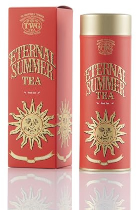 TWG Tea | Eternal Summer Tea | Roibos | Hibisco, Grosella Roja y Rosa | Lata Alta Costura, 100G | Caja de Regalo Originales