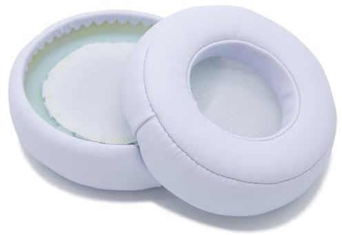 Cuscinetti Auricolari di Ricambio per Monster Beats by Dr. Dre Pro Detox Headphone Cuffie di MMOBIEL - Memory Foam Protein PU Cuscinetti - Padiglioni Cuffie - Bianco